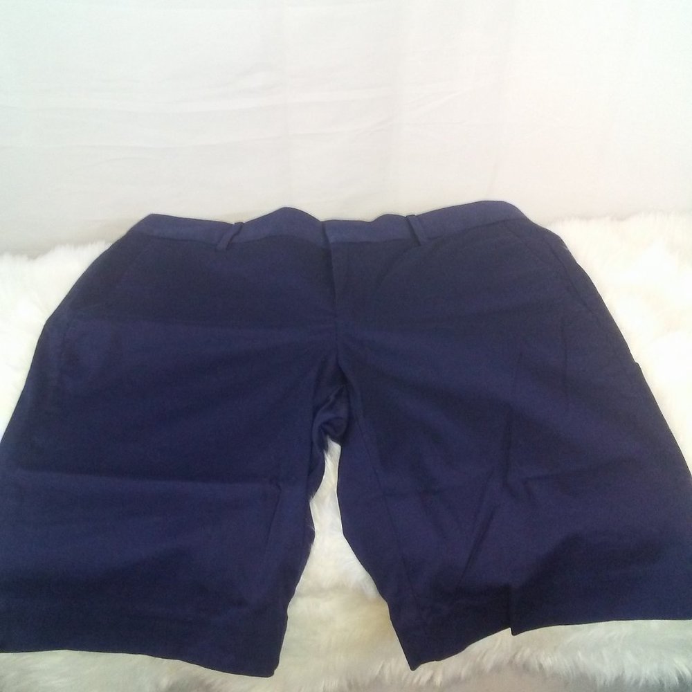 Banana Republic Women Navy Blue Khaki Shorts 8